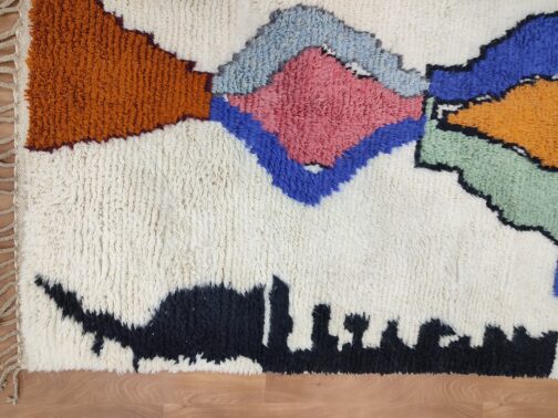 Beni Ourain Rug, Authentic Moroccan Rug, Berber Carpet, Handmade Wool BOR-25 - Image 2