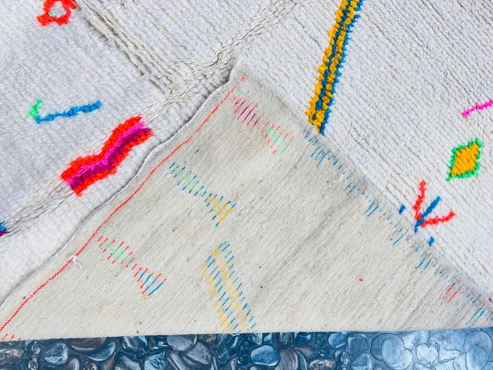 Beni Ourain Rug, Authentic Moroccan Rug, Berber Carpet, Handmade Wool BOR-31 - Image 4