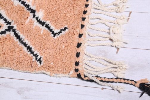 Beni Ourain Rug, Authentic Moroccan Rug, Berber Carpet, Handmade Wool BOR-38 - Image 4