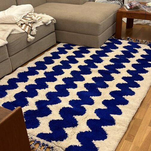 Beni Ourain Rug, Authentic Moroccan Rug, Berber Carpet, Handmade Wool BOR-40