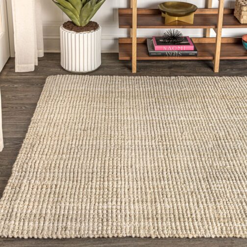 Indian Handwoven Jute Area Rug, Natural Jute Braided Custom Rugs Multi Size JR-27 - Image 2