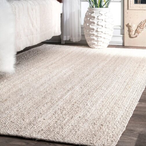Indian Handwoven Jute Area Rug, Natural Jute Braided Custom Rugs Multi Size JR-29 - Image 2