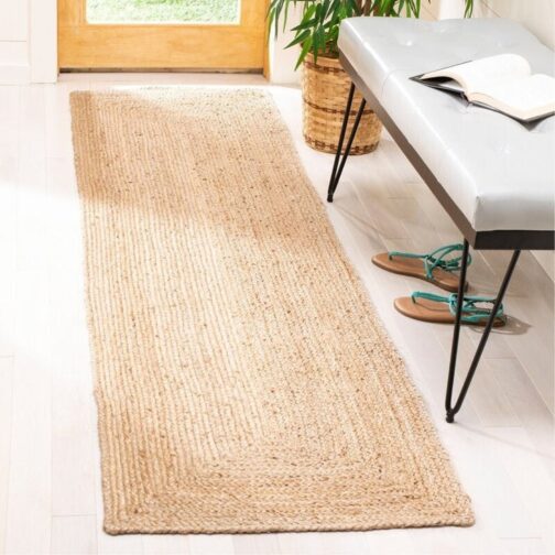 Indian Handwoven Jute Area Rug, Natural Jute Braided Custom Rugs Multi Size JR-22 - Image 3