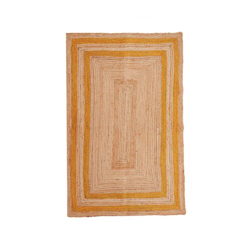 Indian Handwoven Jute Area Rug, Natural Jute Braided Custom Rugs Multi Size JR-35