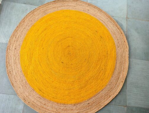 Handmade Round Jute Area Rug, Natural Jute Braided Custom Rugs RJR-34 - Image 2