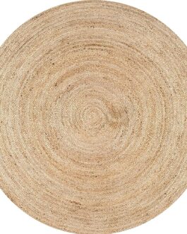 Handmade Round Jute Area Rug, Natural Jute Braided Custom Rugs RJR-55