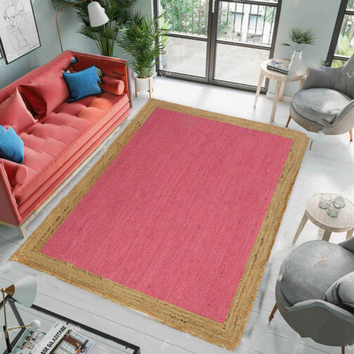 Indian Handwoven Jute Area Rug, Natural Jute Braided Custom Rugs Multi Size JR-19 - Image 2