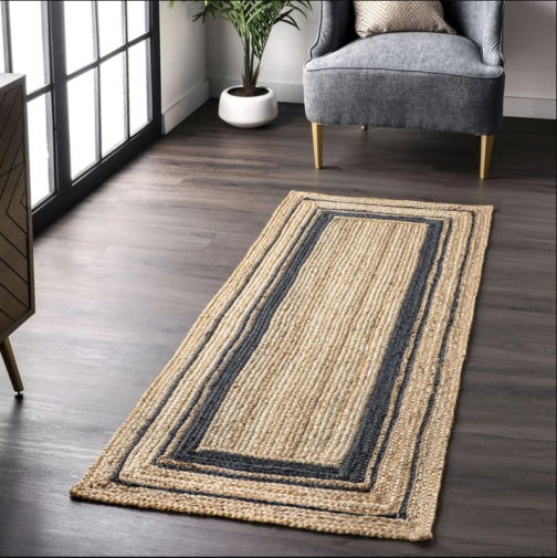 Indian Handwoven Jute Area Rug, Natural Jute Braided Custom Rugs Multi Size JR-18 - Image 4