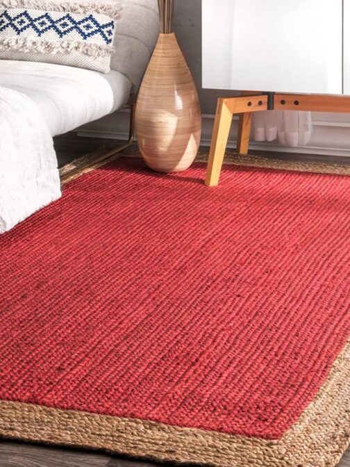 Indian Handwoven Jute Area Rug, Natural Jute Braided Custom Rugs Multi Size JR-31 - Image 4