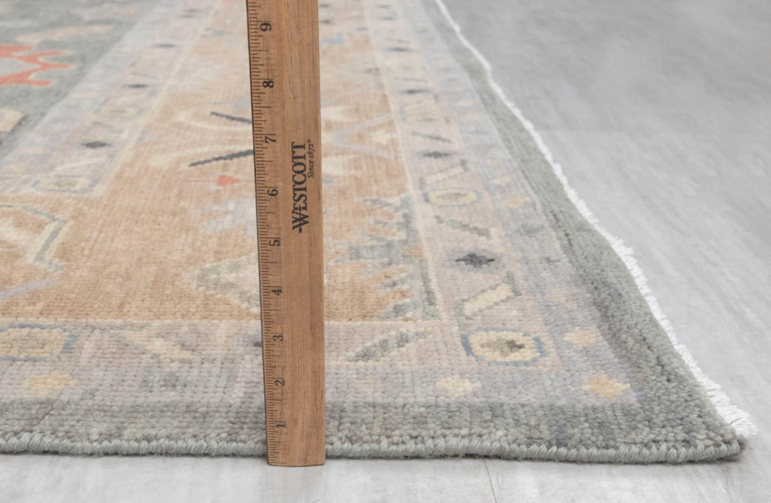 Hand Knotted Turkish Oushak Carpets, Vintage Turkish Colorful Floral Rug OR184 - Image 7
