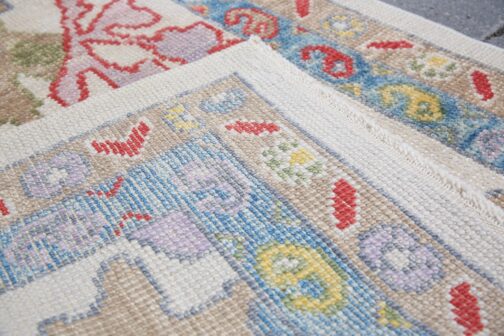 Colorful Runner Turkish Oushak Hand Knotted Wool Transitional Oriental Area Rug Multi-Size 01 - Image 5