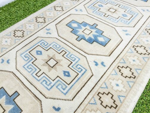 Turkish Oushak Runner Hand Knotted Wool Transitional Oriental Area Rug Multi-Size 07 - Image 4
