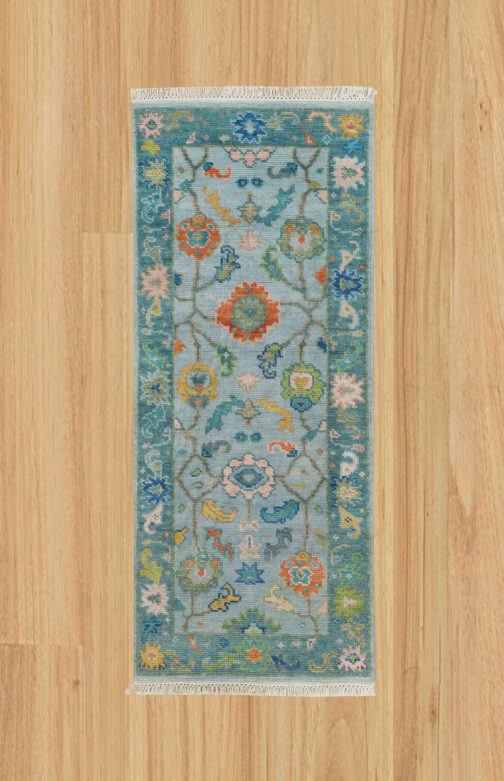 Turkish Oushak Runner Hand Knotted Wool Transitional Oriental Area Rug Multi-Size 12 - Image 3