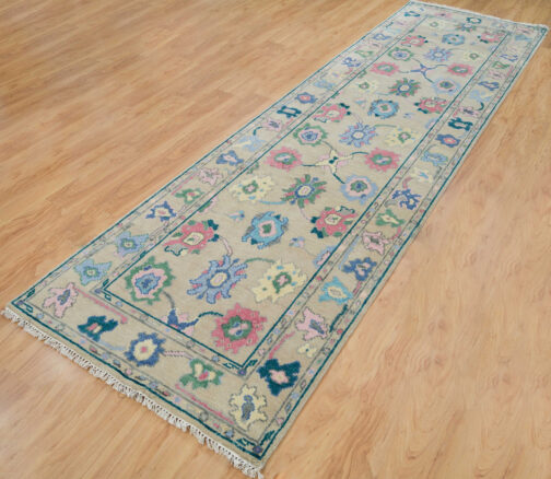 Turkish Oushak Runner Hand Knotted Wool Transitional Oriental Area Rug Multi-Size 03 - Image 2