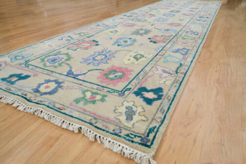Turkish Oushak Runner Hand Knotted Wool Transitional Oriental Area Rug Multi-Size 03 - Image 9