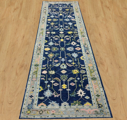 Turkish Oushak Runner Hand Knotted Wool Transitional Oriental Area Rug Multi-Size 05