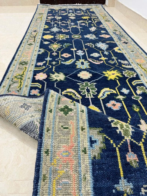 Turkish Oushak Runner Hand Knotted Wool Transitional Oriental Area Rug Multi-Size 05 - Image 5