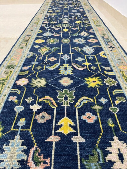 Turkish Oushak Runner Hand Knotted Wool Transitional Oriental Area Rug Multi-Size 05 - Image 6