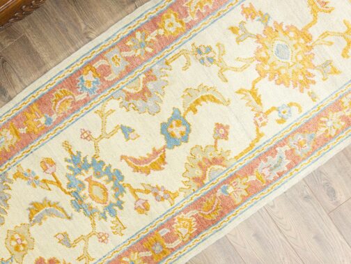 Turkish Oushak Runner Hand Knotted Wool Transitional Oriental Area Rug Multi-Size 08 - Image 3