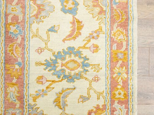 Turkish Oushak Runner Hand Knotted Wool Transitional Oriental Area Rug Multi-Size 08 - Image 4