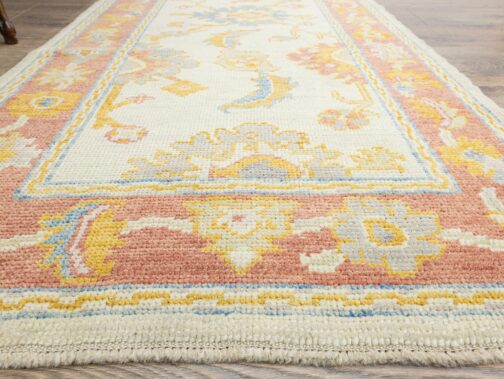 Turkish Oushak Runner Hand Knotted Wool Transitional Oriental Area Rug Multi-Size 08 - Image 6