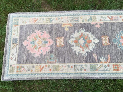 Turkish Oushak Runner Hand Knotted Wool Transitional Oriental Area Rug Multi-Size 09 - Image 2