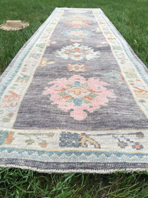 Turkish Oushak Runner Hand Knotted Wool Transitional Oriental Area Rug Multi-Size 09 - Image 5
